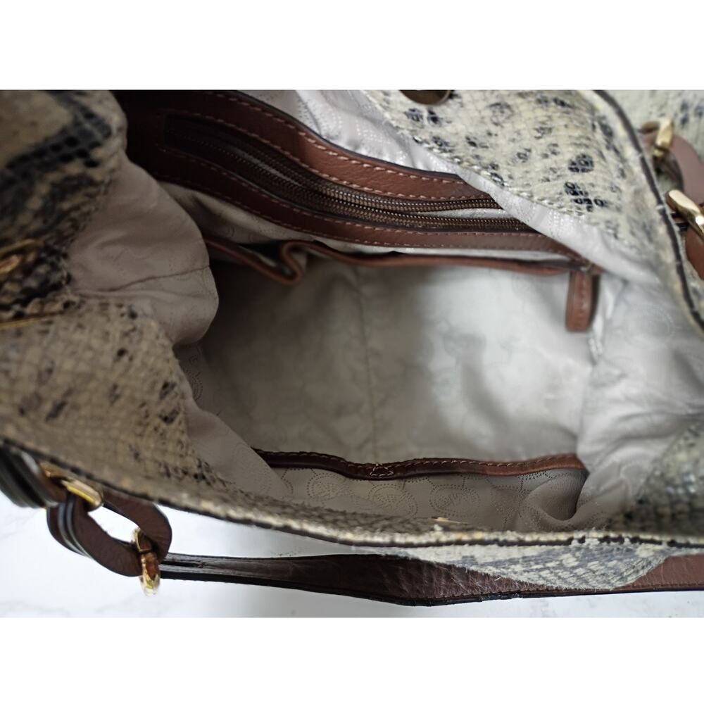 MICHAEL KORS Python Embossed Leather Shoulder Bag… - image 6